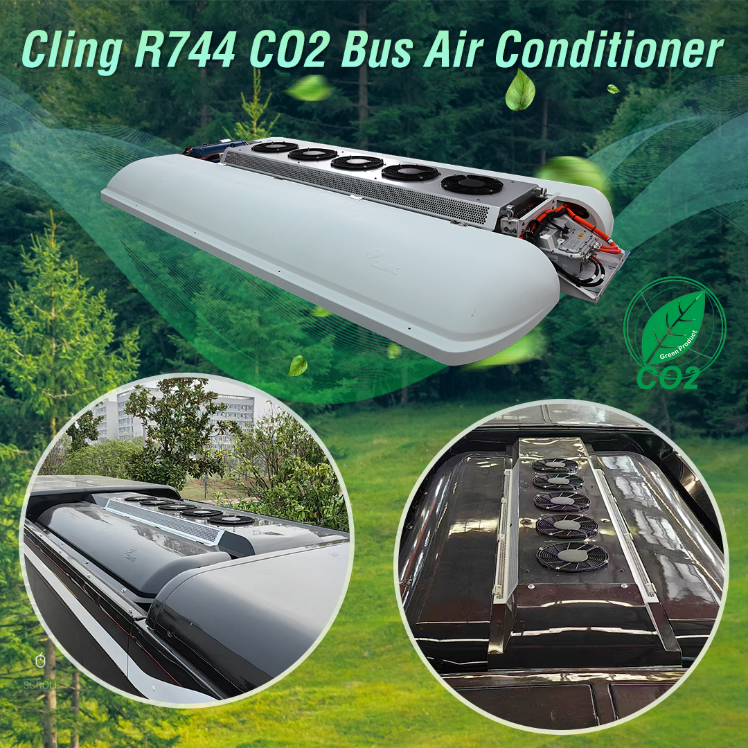 cling electric bus air conditioner co2 r744 bus air conditioner